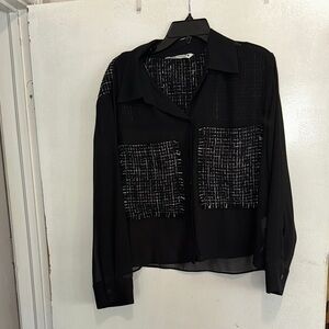 Zara Monochrome Tweed cardigan